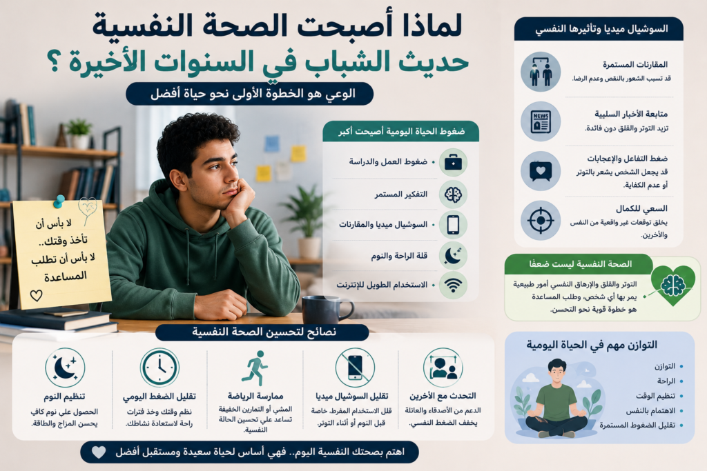 لماذا أصبحت الصحة النفسية حديث الشباب في السنوات الأخيرة؟